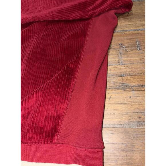 Champion Mens Corduroy Crew Sweatshirt 2XL XXL Maroon Red Logo Cotton Athletic - Picture 15 of 16